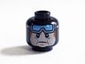 Minifigure, Head Balaclava, Light Bluish Gray Face with Puffy Cheeks and Blue Goggles Pattern