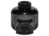 Minifigure, Head Alien Mask with Silver Lines Pattern (SW Kylo Ren)