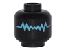 Minifigure, Head without Face with Medium Azure Zigzag Line Pattern