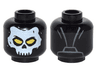Minifigure, Head White Skull Mask with Yellow Eyes Pattern