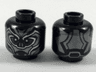Minifigure, Head Mask with Eye Holes, Dark Silver Armor Plates, Silver Trim, Reddish Brown Skin Around Eyes Pattern