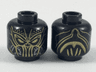 Minifigure, Head Mask Gold Eyes and Details Pattern
