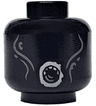Minifigure, Head Alien Dementor with Light Bluish Gray Cheek Lines and Round Mouth Pattern