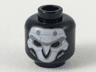 Minifigure, Head Mask White and Light Bluish Gray Skull Pattern