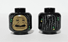 Minifigure, Head Shrunken Dre Head, Beaded Dreadlock Pattern