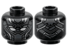 Minifigure, Head Mask with White Eye Holes, Dark Bluish Gray Armor Plates, Silver Trim Pattern