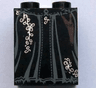 Slope 65 2 x 2 x 2 with Bottom Tube with Minifigure Dress / Skirt / Robe, Black Bellatrix Lestrange Silver Vines Pattern