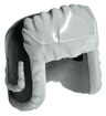 Minifigure, Headgear Ushanka Hat with Molded Light Bluish Gray Fur Lining Pattern