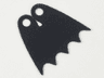 Minifigure Cape Cloth with Top Holes and Scalloped 5 Points Bottom (Batman), Long, Teardrop Neck Cut - Spongy Stretchable Fabric