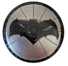 Dish 4 x 4 Inverted (Radar) with Solid Stud with Bat on Silver Background Batman Logo Pattern