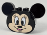 Duplo, Brick 2 x 4 x 2 Rounded Ends and Mouse Ears, Light Nougat Minnie Mouse Face Pattern