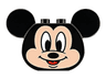 Duplo, Brick 2 x 4 x 2 Rounded Ends and Mouse Ears, Light Nougat Mickey Mouse Face Pattern