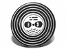 Tile, Round 2 x 2 with Vinyl Record with Black Heads with Glasses Pattern