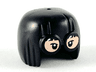 Minifigure, Hair Combo, Large Glasses with Large Bowl Cut Hair, Light Nougat Lenses with Black Eyes Pattern
