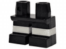 Legs Short with Molded Horizontal White Stripes  Pattern