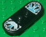 Minifigure, Utensil Skateboard Deck with Medium Blue and White City Skyline Pattern