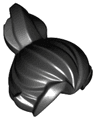 Minifigure, Hair Pulled Back in Top Knot, Hole on Left