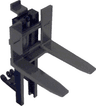 Vehicle, Forklift Wide 1 x 2 Hinge Plate Locking Dual 2 Fingers with Spring Holder with Spring and Dark Gray Wide Forks Reinforced (4518b / bb0217 / 45707)