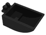Vehicle, Digger Bucket 2 x 3 Curved Bottom, Hollow, with 2 Fingers Hinge