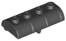 Container, Treasure Chest Lid Curved with Thick Hinge