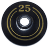Dish 2 x 2 Inverted (Radar) with Gold Concentric Circles and '25' Pattern