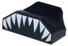 Slope, Curved 1 x 2 x 2/3 Wing End with White Pointed Teeth Pattern