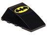 Wedge 4 x 4 Triple Curved No Studs with Large Batman Logo Pattern (Printed)