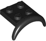 Vehicle, Mudguard 3 x 3 x 1 with Arch Round