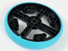 Wheel 88 x 14 Technic with Axle Hole and 28 Pin Holes with Molded Medium Azure Hard Rubber Tire Pattern