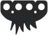 Minifigure Tuxedo Tails Cloth, 5 Jagged Points, Curved Corners - Traditional Starched Fabric