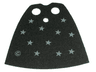 Minifigure Cape Cloth, Standard - Starched Fabric - 4.0cm Height with Light Gray Stars and Copyright Symbol (©) Pattern