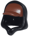 Minifigure, Headgear Hood Hoodie with Molded Reddish Brown Cap Pattern