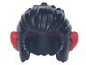 Minifigure, Hair and Sideburns, Swept Back with Molded Red Ears Pattern