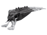 Bionicle Head, Barraki Mantax with Marbled Flexible Rubber Pearl Light Gray Mandibles and Horns Pattern