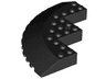 Brick, Round Corner 10 x 10 with Slope 33 Edge, Axle Hole, Facet Cutout
