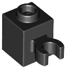 Brick, Modified 1 x 1 with Open O Clip (Vertical Grip) - Hollow Stud