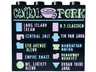 Panel 1 x 4 x 3 with Side Supports - Hollow Studs with 'CENTRAL PERK' Coffee Menu Pattern