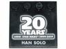 Tile, Modified 4 x 4 with Studs on Edge with SW '20 YEARS LEGO STAR WARS 1999-2019' and 'HAN SOLO' Pattern