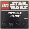 Tile, Modified 4 x 4 with Studs on Edge with LEGO Star Wars Logo and White 'INVISIBLE HAND' Pattern