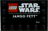 Tile, Modified 4 x 6 with Studs on Edges with LEGO Star Wars Logo and White 'JANGO FETT' Pattern