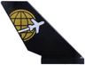 Tail Shuttle with Globe and White Airplane Pattern on Both Sides