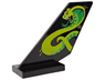 Tail Shuttle with Bright Green and Lime Cobra Snake Pattern on Both Sides