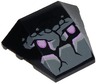 Wedge 4 x 3 Triple Curved No Studs with Cracked Rock Face with Eyes Pattern
