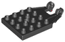 Duplo, Plate 4 x 4 with 16 Studs and Hinge with Red Gaskets