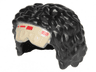 Minifigure, Hair Female Medium Length Tousled with Center Part with Tan Macrobinocular Goggles Pattern