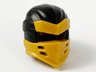 Minifigure, Headgear Ninjago Wrap Type 7 with 4 Slits on Front with Molded Pearl Gold Armor Pattern