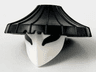 Minifigure, Headgear Hat, Conical Asian with Raised Center and White Mask with Large Black Eyes Pattern