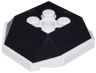 Shell with 4 Recessed Studs and Hole with Molded White Bottom Pattern