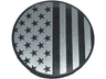 Tile, Round 3 x 3 with Stars and Dark Silver Stripes Pattern