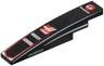 Slope, Curved 6 x 1 with Red and White 'MoneyGram', 'HAAS', 'PIRELLI', 'CHIPOTLE' and 'OAKBERRY' Logos, Stripes on Both Sides Pattern